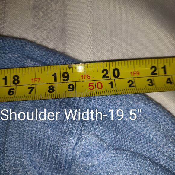 Coofandy Cable Knit Turtleneck Sweater Mens XXXL Periwinkle Blue Pullover Soft - Picture 12 of 16